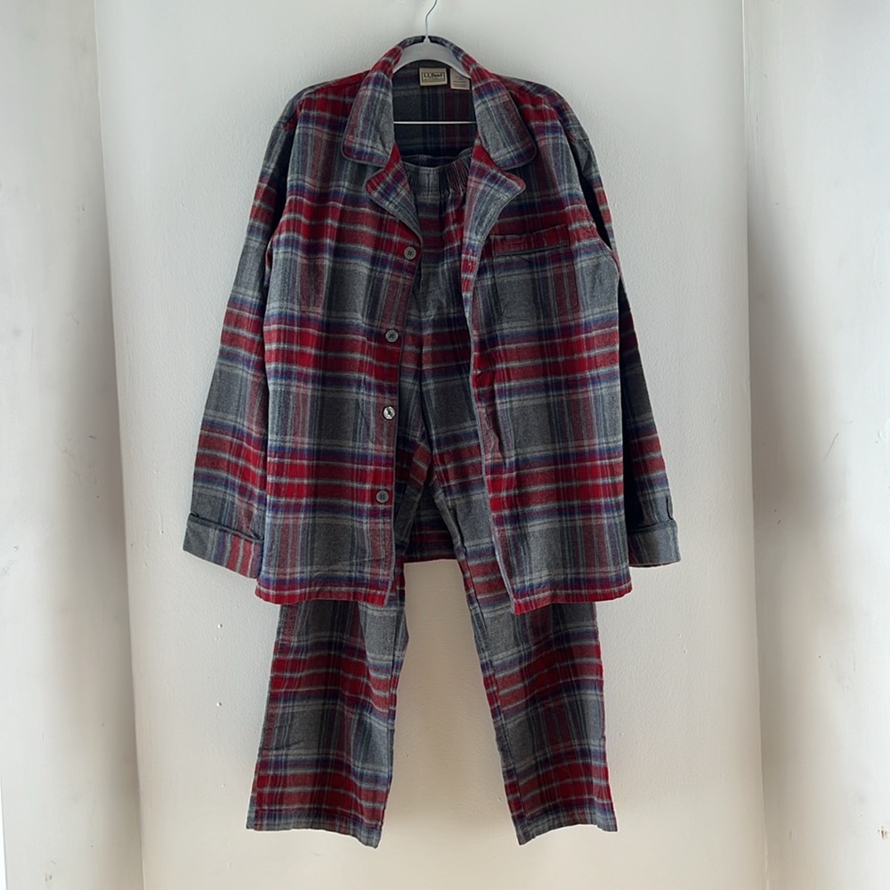 Men’s L.L.Bean 100% Cotton Flannel Pajama Set Size
 Large